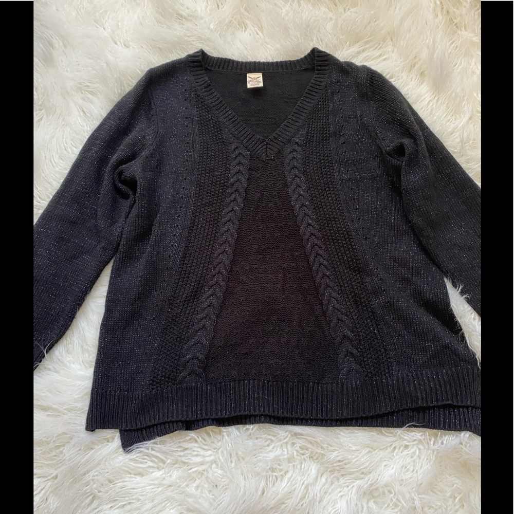 Faded Glory black sweater size 2x